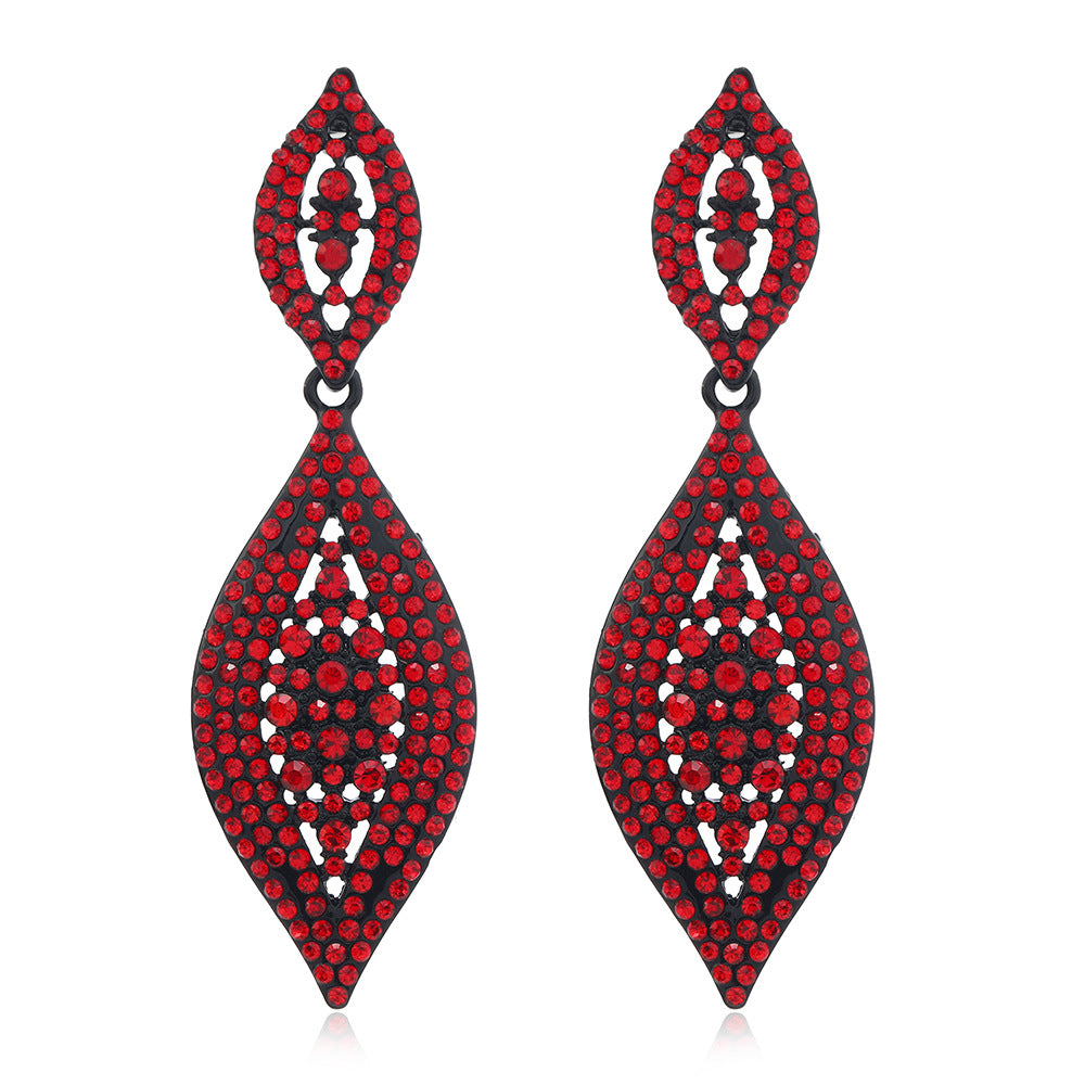 Wholesale Alloy Full Diamond Crystal Pendant Earrings